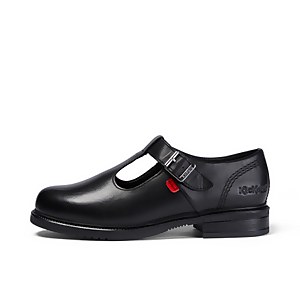 Youth Womens Lach T-Bar Leather Black