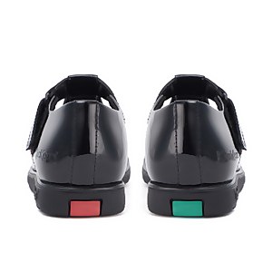 Junior Girls Fragma T-Bar Patent Leather Black