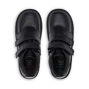 Junior Boys Kick Hi Scuff Leather Black