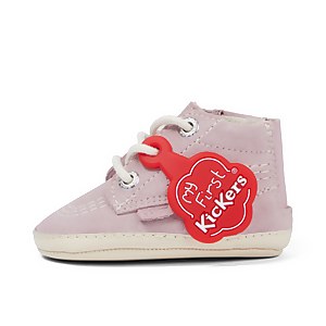 Babies Kick Hi Crib Suede Pink Kickers