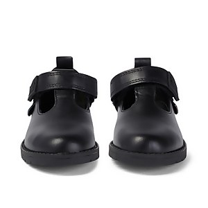 Infant Girls Lachly T Bar Leather Black