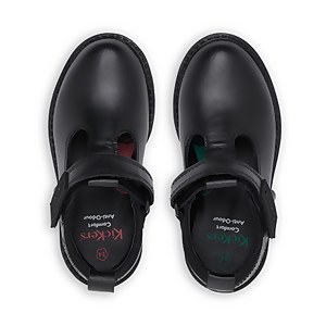 Infant Girls Lachly T Bar Leather Black