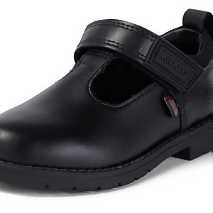 Infant Girls Lachly T Bar Leather Black