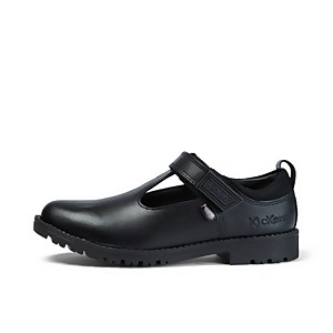 Junior Girls Lachly T-Bar Leather Black - 12.5