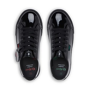 Junior Girls Tovni Lacer Patent Leather Black