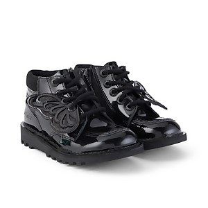 Junior Girls Kick Hi Faeries Patent Leather Black