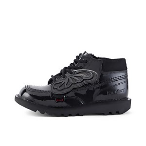 Junior Girls Kick Hi Faeries Patent Leather Black - 12.5