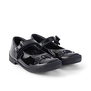 Infant Girls Bridie Heart Mj Patent Leather Black