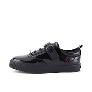 Junior Girls Tovni Brogue Shoe Patent Leather Black