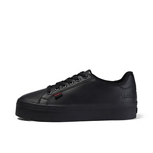 Youth Womens Tovni Stack Leather Black - 3