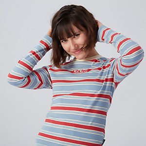 Women's Long Sleeve Stripe Ringer T-shirt Multi - XS