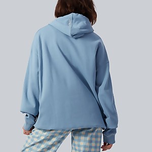 Women's Brushed Back Hoodie Blue