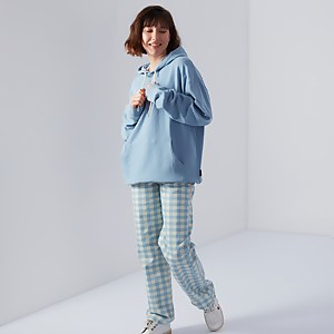 Women's Brushed Back Hoodie Blue
