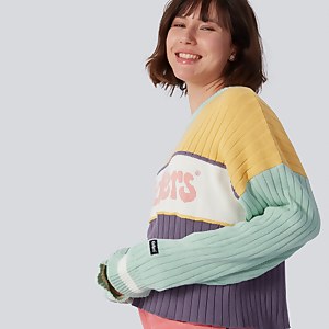 Women's Candy Panelled Knit Jumper Multi - XS