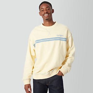 Men's Brushed Back Crew Sweatshirt Cream - XS