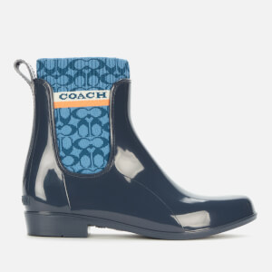 Coach Women s Rivington Rubber Rain Boots Ombrew Blue Allsole
