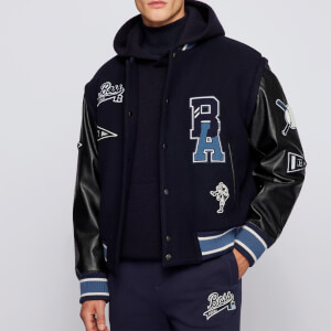 BOSS X Russell Athletic Men s Carsity Varsity Jacket Navy