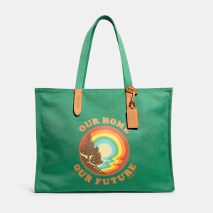 Teal coach tote outlet
