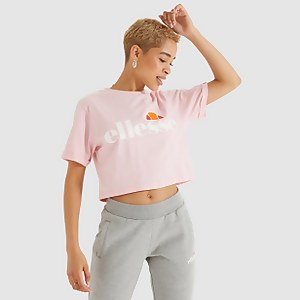 Women\'s | T-Shirt Pink Ellesse Light Cropped Alberta