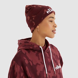 Velly Camo Bommelmütze Dunkellila