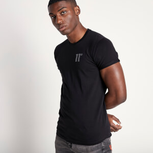 11 Degrees Core Muscle Fit T-Shirt – Black / Dark Grey