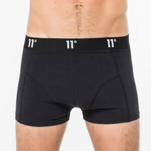 Men's Twin Pack Core Boxer Shorts – Black