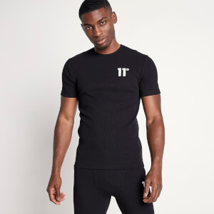 Sustainable Loungewear Rib T-Shirt – Black