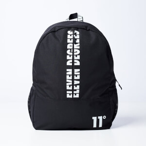 11 Degrees Printed Front Backpack – Black