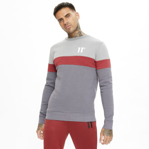 11 Degrees Carbon Panel Sweatshirt – Anthracite / Silver / Red