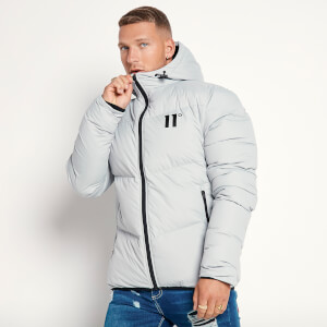 11 Degrees Large Panel Puffer Jacket – Silver