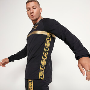 11 Degrees Triple Panel Long Sleeve T-Shirt – Black / Gold