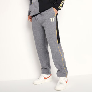 11 Degrees Colour Block Joggers Regular Fit – Charcoal Marl / Black / Gold