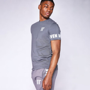 Men's Contrast Print T-Shirt Charcoal/Vapour Grey