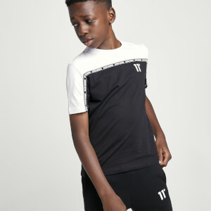 Cut And Sew Taped T-Shirt – Black/White