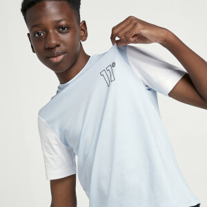 Ringer Short Sleeve T-Shirt – Powder Blue/White