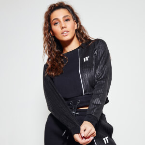 11 Degrees Womens Eclipse Cropped Sweatshirt – Black