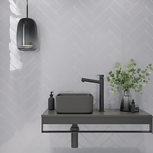 Camden Grey Ceramic Wall Tile 100 x 300mm