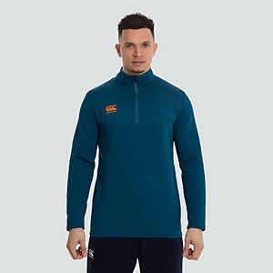 MENS 1/4 ZIP FLEECE BLUE - XS