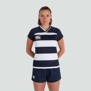 CANTERBURY VAPODRI EVADER HOOPED JSY AF NVY/WHT