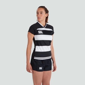 CANTERBURY VAPODRI EVADER HOOPED JSY AF BLK/WHT