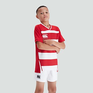 Junior Unisex Vapodri Evader Hooped Jersey Red