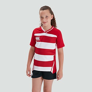 JUNIOR UNISEX VAPODRI EVADER HOOPED JERSEY RED