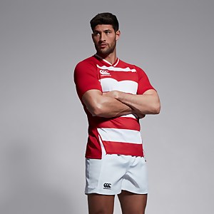 Mens Vapodri Evader Hooped Jersey Red