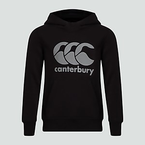 JUNIOR UNISEX OVERHEAD LARGE LOGO HOODY BLACK - AGE 6