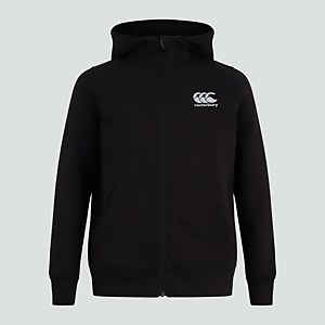 JUNIOR UNISEX ZIP THRU HOODY BLACK - AGE 6