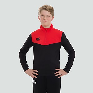 JUNIOR UNISEX 1/4 ZIP FLEECE BLACK - AGE 6