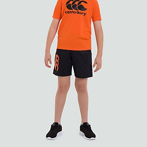 JUNIOR UNISEX VAPODRI STRETCH KNIT GRIP SHORTS BLACK - AGE 6