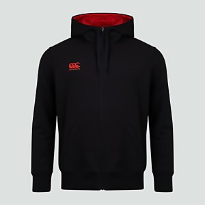 Mens Zip Thru Fleece Hoody Black