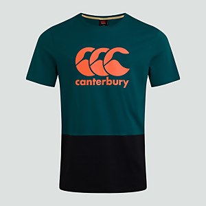 CANTERBURY COLOUR BLOCK LOGO TEE AM GREEN