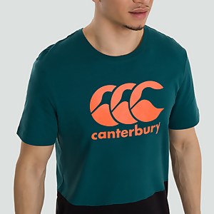 CANTERBURY COLOUR BLOCK LOGO TEE AM GREEN